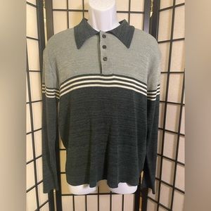 Vintage Custom Collection By Fargo Grey Black Men’s Cardigan Sweatshirt Size XL